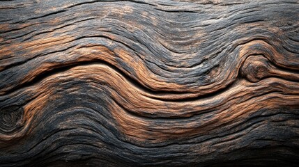 Poster - Wooden surface texture with rich brown hues and undulating patterns showcasing natural rustic beauty and organic details for design projects.