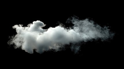 Poster - High resolution cloud texture on black background for creative design and editing in abstract photography and screen blending applications