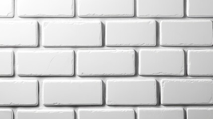 Poster - Seamless textured white brick wall background for modern design and interior decoration projects
