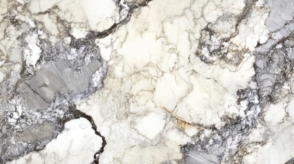 Poster - Seamless wallpaper design featuring elegant white marble texture with sophisticated gray veining for refined interior aesthetics