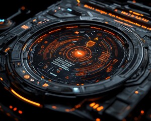 Poster - Futuristic Sci-Fi Interface HUD.