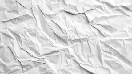 Poster - Crumpled White Paper Texture for Background Design or Editing with Clipping Path Availability