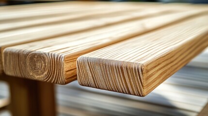 Poster - Wooden Planks with Smooth Finish Ideal for Furniture Design and Crafting