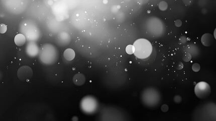 Poster - Silver glitter background with soft bokeh lights creating an elegant abstract blur effect for stylish designs and festive themes