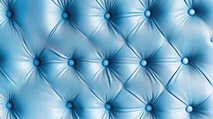 Aufkleber - Sky blue tufted leather texture background showcasing high-quality canvas with smooth reflective surface and deep cushioning details.
