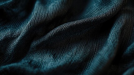 Poster - Elegant silky black fabric texture with soft drapes and subtle sheen for luxurious backgrounds and design applications