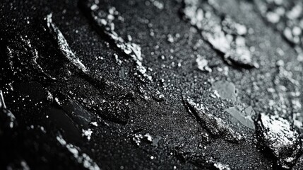 Poster - Textured silver glitter abstract background with dark elements creating a shimmering and luxurious visual appeal for various design uses.