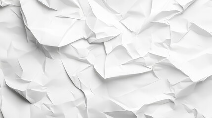 Poster - Crumpled White Paper Texture for Background in Design and Print Applications
