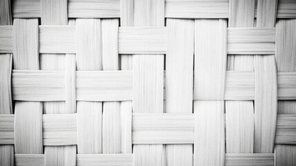 Poster - Monochrome woven texture background showcasing intricate patterns and smooth surfaces ideal for design and artistic projects.