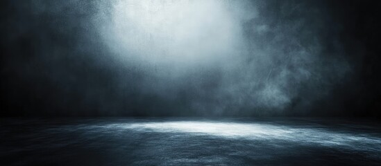 Poster - Mystical Dark Background with Ethereal Light Effects and Empty Space for Text or Graphics in a Studio Setting
