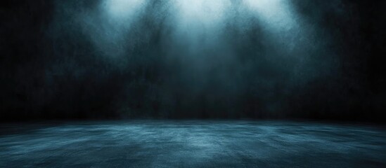 Poster - Mysterious Dark Abstract Background with Studio Lighting Effects and Empty Space for Text or Graphics