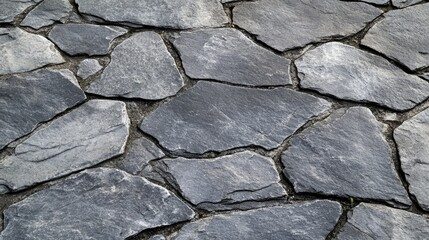Poster - gray slate stone floor texture with a grunge appearance, featuring coarse and blotchy surfaces ideal