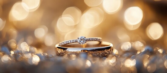 Aufkleber - Elegant bokeh background with soft circular light highlights perfect for showcasing jewelry and enhancing foreground focus in photography.