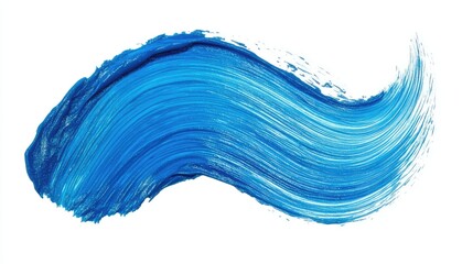 Aufkleber - Sky blue watercolor brushstroke with texture on white background ideal for creative design and artistic applications