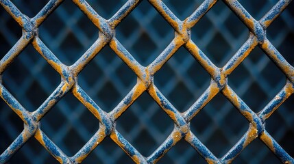 Aufkleber - Decorative steel mesh pattern showcasing modern architecture with an abstract background highlighting industrial design elements