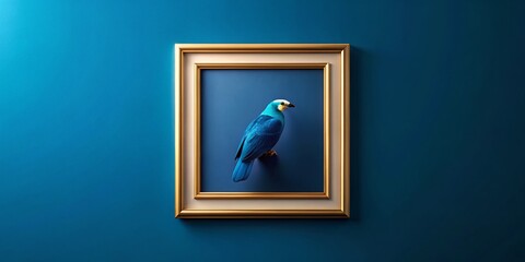 Poster - Elegant Blue & Gold Minimalist Presentation Template Background