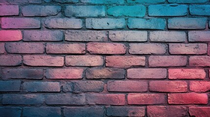 Aufkleber - Colorful Gradient Brick Wall Texture Background for Creative Design Projects