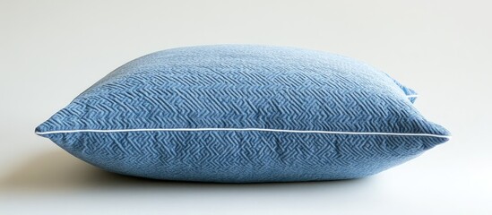 Aufkleber - Elegant blue decorative pillow with detailed stitching ideal for adding a stylish touch to modern home interiors