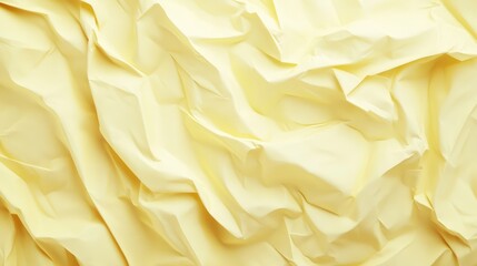 Poster - textured soft yellow background featuring crumpled and wrinkled paper in a warm and inviting atmosph
