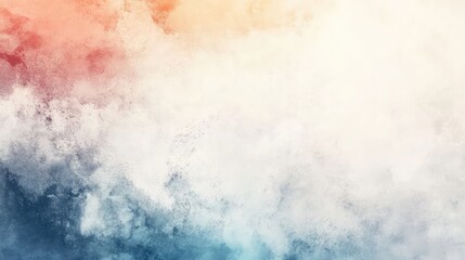 Poster - Soft Gradient Abstract Texture in Warm Coral, Soft White, and Cool Blue for Creative Mockup Backgrounds