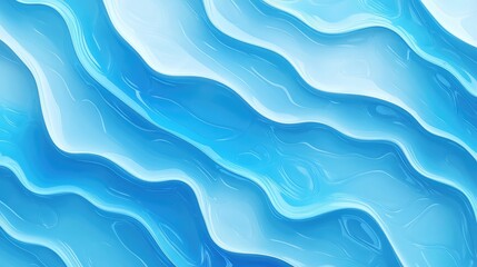Poster - calming blue wavy water surface background in shades of light blue and aqua for summer wallpaper or 