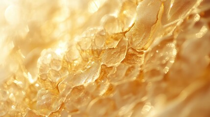 Poster - golden bokeh light effect creating a soft blurred background with warm tones for elegant and dreamy 
