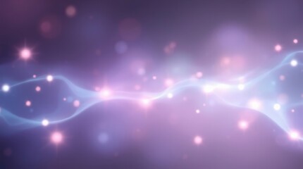 Wall Mural - Ethereal energy stream, glowing particles, wispy light trails, purple and pink hues, cosmic background, magical essence, shimmering sparkles, abstract galactic design, luminous threads, dreamlike