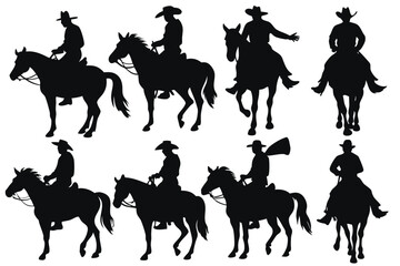 horse and rider silhouettes