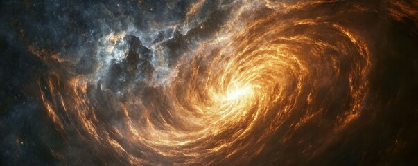 Wall Mural - a cosmic storm raging in the depths of space, with swirling clouds of gas and dust illuminated by di
