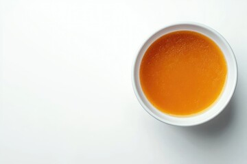 Wall Mural - homemade and hot soup on a white background MONA