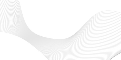 Poster - Abstract grey, white smooth element swoosh speed wave modern stream transparent background. Abstract wave line for banner, template, wallpaper background with wave design. Vector illustration