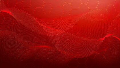 Poster - Red blockchain background gradient banner. Generated image