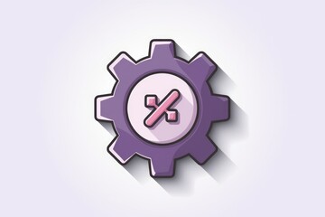 Poster - Purple gear with a pink cross signifying settings and configuration changes.