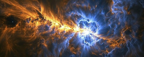 Wall Mural - Solar flare erupting from a star's surface.
