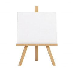 Blank canvas on easel ready for your artistic expression and creative ideas.