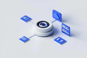 Poster - AI-powered visual data processing and cloud storage system, integrated with data analysis and management tools.
