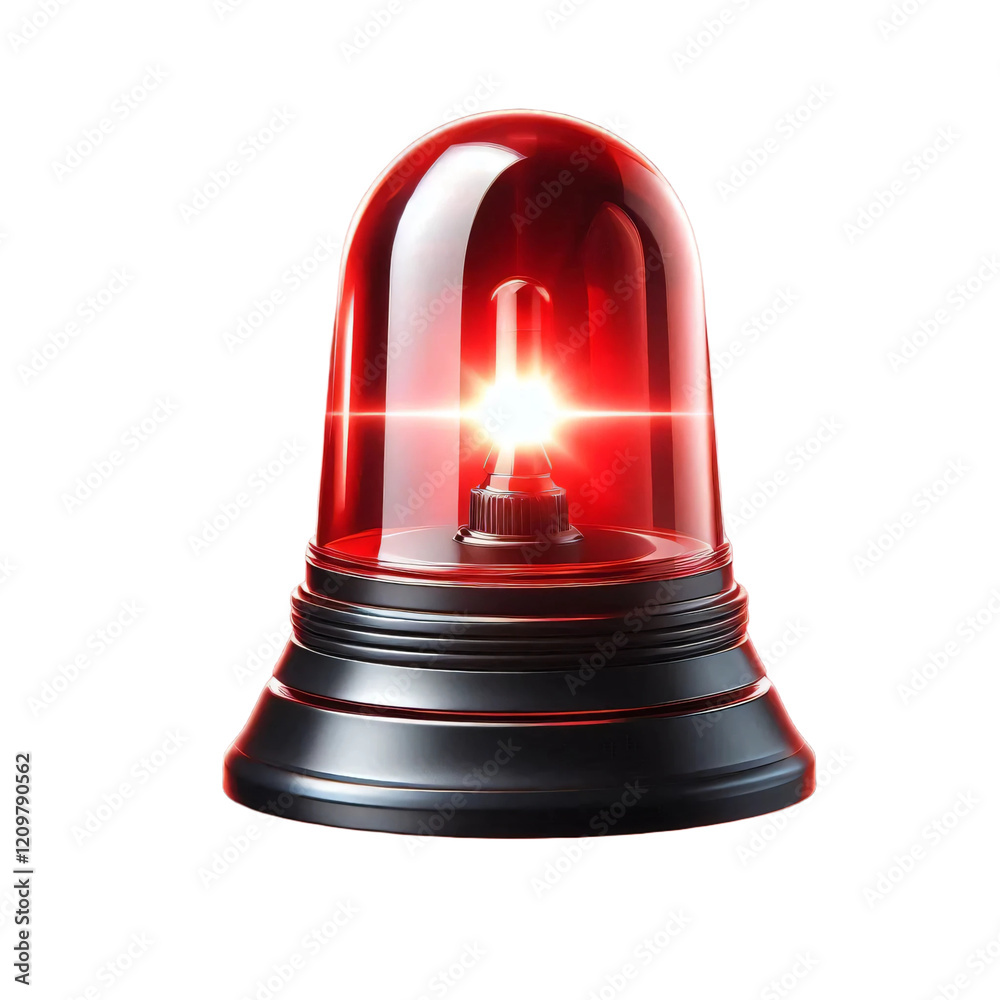 Emergency Red Object Red emergency light isolated on transparent background Stock Photo ...