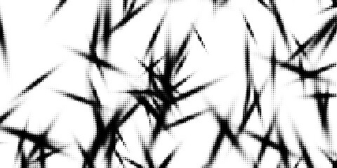 Poster - black and white halftone background. abstract illustration of round particles. the dots form shapele