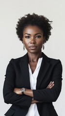 Wall Mural - portrait of a confident businesswoman --ar 9:16 --style raw