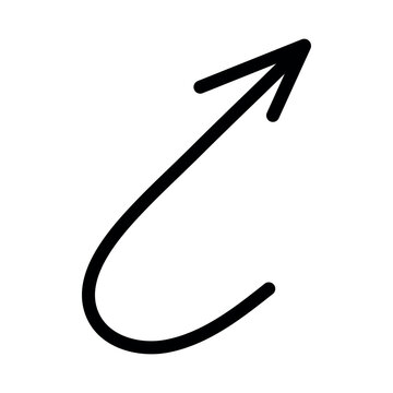 Doodle arrow icon vector, hand drawn doodle arrow, arrow line icon vector in trendy flat style illustration isolated on white background.
