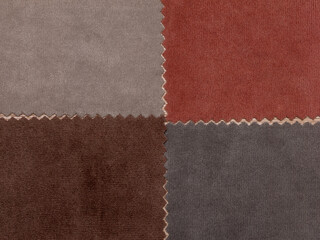Poster - A close up of a piece of fabric with a red and brown color pattern