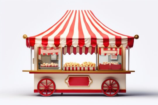 Popcorn circus kiosk cart