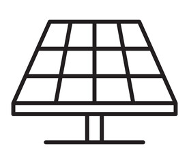 Canvas Print - solar panel smart home line icon