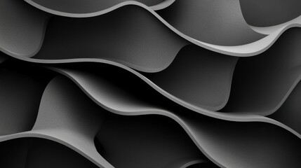 Poster - Abstract Wavy Gray Patterns in Soft Textures for Background or Design Use