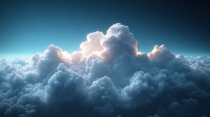 Poster - A large cloud of white clouds in the sky