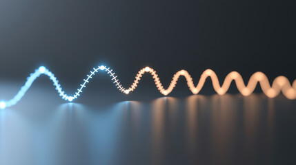 Fototapete - Abstract image of energy waves symbolizing transformation