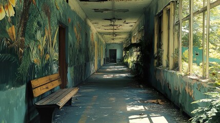 Poster - Forgotten Tropical Hallway: Exploring Nature's Reclaim