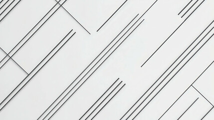Poster - Clean Geometric Design Featuring Series of Thin Parallel Lines on Light Background