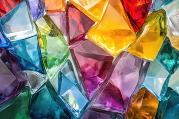 Aufkleber - A vibrant collection of colorful, faceted glass gems, showcasing a dazzling array of hues.