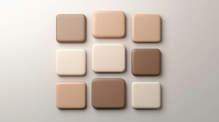 Poster - Minimalist Composition with Squares in Neutral Tones for Modern Design Applications